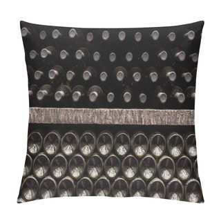 Personality  Texture Of Wall Made Of Wine Bottles Pillow Covers