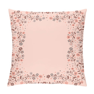 Personality  Beautiful Frame Of Flowering Branches Pillow Covers