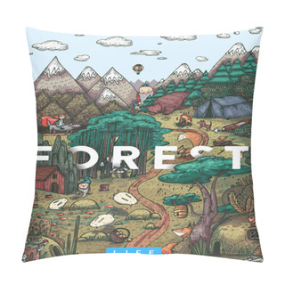 Personality  Secret Life In A Fairy Tale Forest Pillow Covers