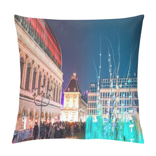 Personality  Art Works Of The Festival Of Lights In Lyon Pillow Covers