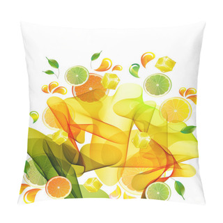 Personality  Orange, Lemon And Lime Juice Splash Pillow Covers