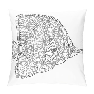Personality  Zentangle Stylized Butterfly Fish Pillow Covers