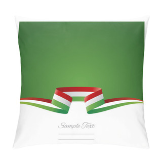 Personality  Abstract Background Hungarian Flag Ribbon Pillow Covers