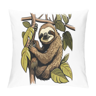 Personality  Sloth Game Character Style Vector Illustration Pillow Covers