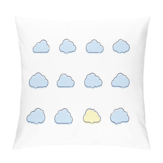 Personality  Cloud Icons Vector Icon Pillow Covers