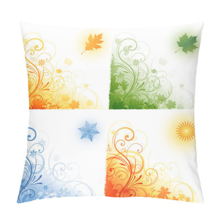 Personality  Four Season Background Pillow Covers