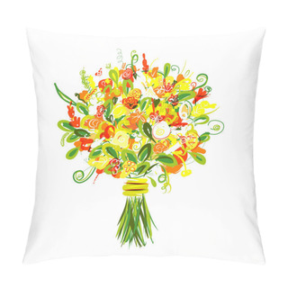 Personality  Floral Bouquet For Your Design Pillow Covers