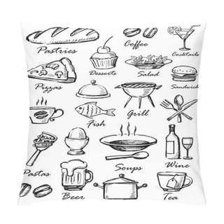 Personality  Menu Icons Pillow Covers