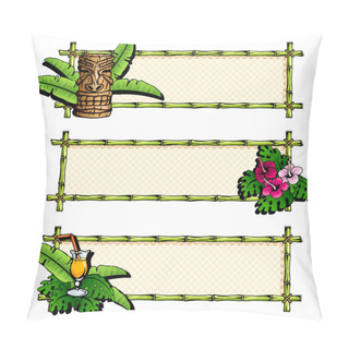 Personality  Vibrantly Colored Hawaiian Banners Pillow Covers
