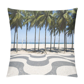 Personality  Copacabana Beach Boardwalk Rio De Janeiro Brazil Pillow Covers