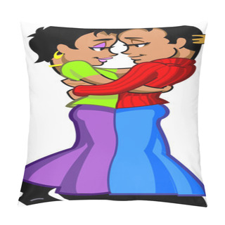 Personality  Young Ethnic Couple Pillow Covers