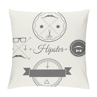 Personality  Hipster Style Background. Vector Illustration  Pillow Covers