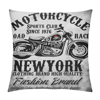 Personality  Motorcycle Tee Graphic Fashion Design Pillow Covers