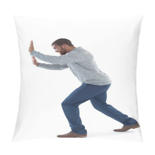 Personality  Male Executive Pushing The Side  Pillow Covers
