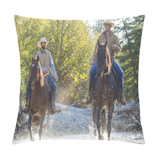 Personality  Cowboys & Horses, British Colombia, Canada, North America Pillow Covers