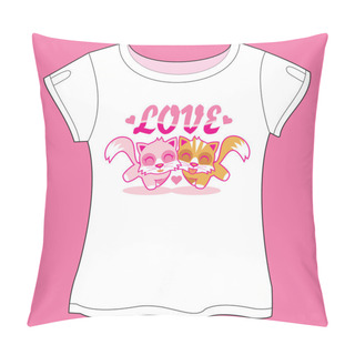 Personality  Lover Cats T-shirt Pillow Covers