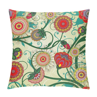Personality  Beautiful Floral Vintage Wallpaper Pillow Covers