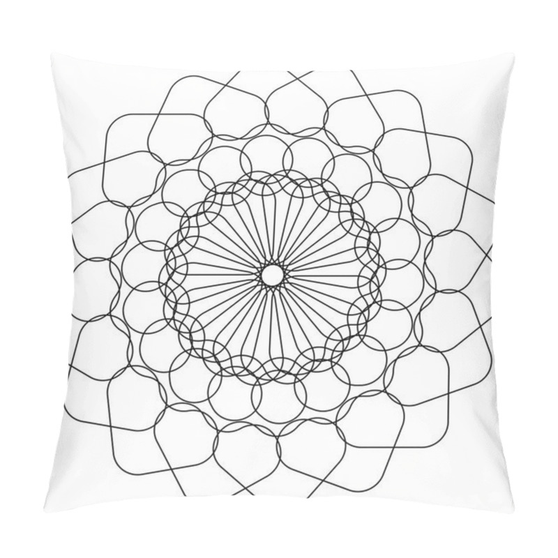 Personality  Concentric element with rounded shapes.  pillow covers