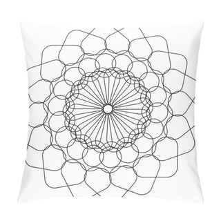 Personality  Concentric Element With Rounded Shapes.  Pillow Covers