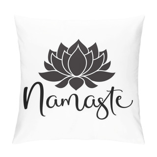 Personality  Namaste With Lotus Flower Isolated On White Background. Vector Typography Text For Posters, Banners, Stickers, Cards, T Shirts Pillow Covers