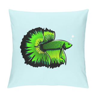 Personality  Hand Drawn Betta Fish Illustration Pillow Covers