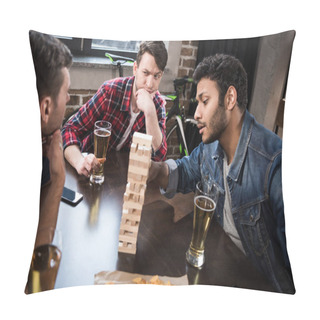 Personality  Young People Playing Jenga Game Pillow Covers