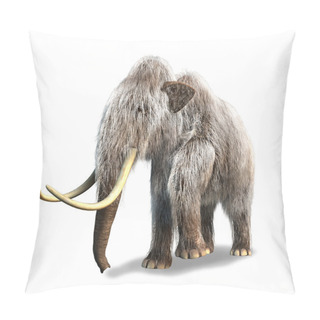 Personality  Photorealistic 3 D Rendering Of A Mammoth. Pillow Covers