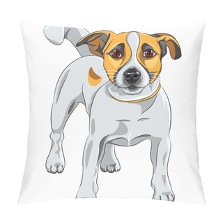 Personality  Vector Sketch Dog Jack Russell Terrier Breed Pillow Covers