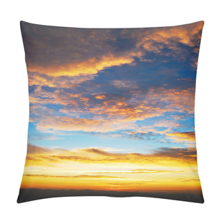 Personality  Beautiful Twilight Sunrise On The Cloudy Sky , Taken From The High Moutain View Point Pillow Covers
