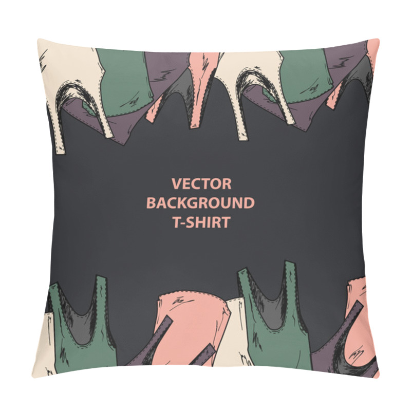 Personality  Vector background with grunge t-shirts. pillow covers
