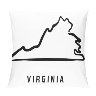 Personality  Virginia - Simple Map Vector Pillow Covers