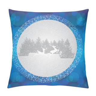 Personality  Abstract Winter Night Background With Pine Pillow Covers