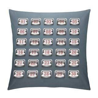 Personality  Set Of Figures On A Mechanical Scoreboard Pillow Covers