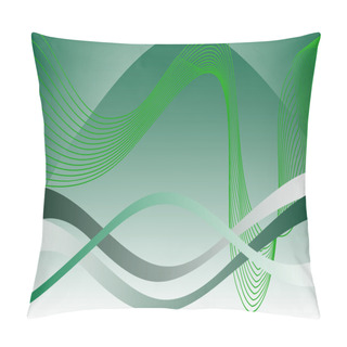 Personality  Abstract Green Waves Pillow Covers