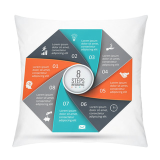 Personality  Vector Octagon Infographic. Pillow Covers