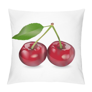 Personality  Vector Illustration Of A Cherry. Pillow Covers