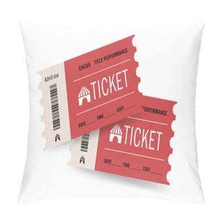 Personality  Two Tickets To The Circus, Vector Illustration Pillow Covers