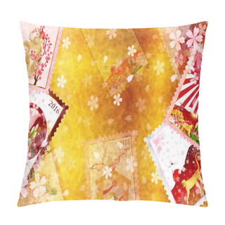 Personality  Monkey Fuji Cherry Tree Background Pillow Covers