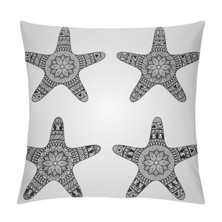 Personality  Star Collection In  Tattoo Style Pillow Covers