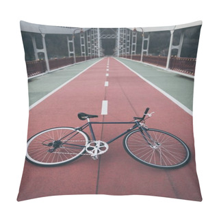 Personality  Vintage Bike On Pedestrian Bridge Pillow Covers