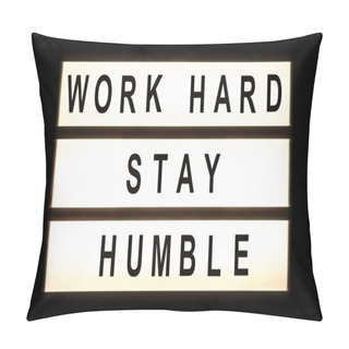 Personality  Work Hard Stay Humble Hanging Light Box Pillow Covers