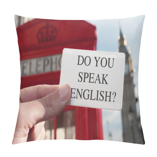 Personality  Do You Speak English In A Signboard Pillow Covers