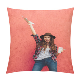 Personality  Young Woman Traveling Alone  Pillow Covers