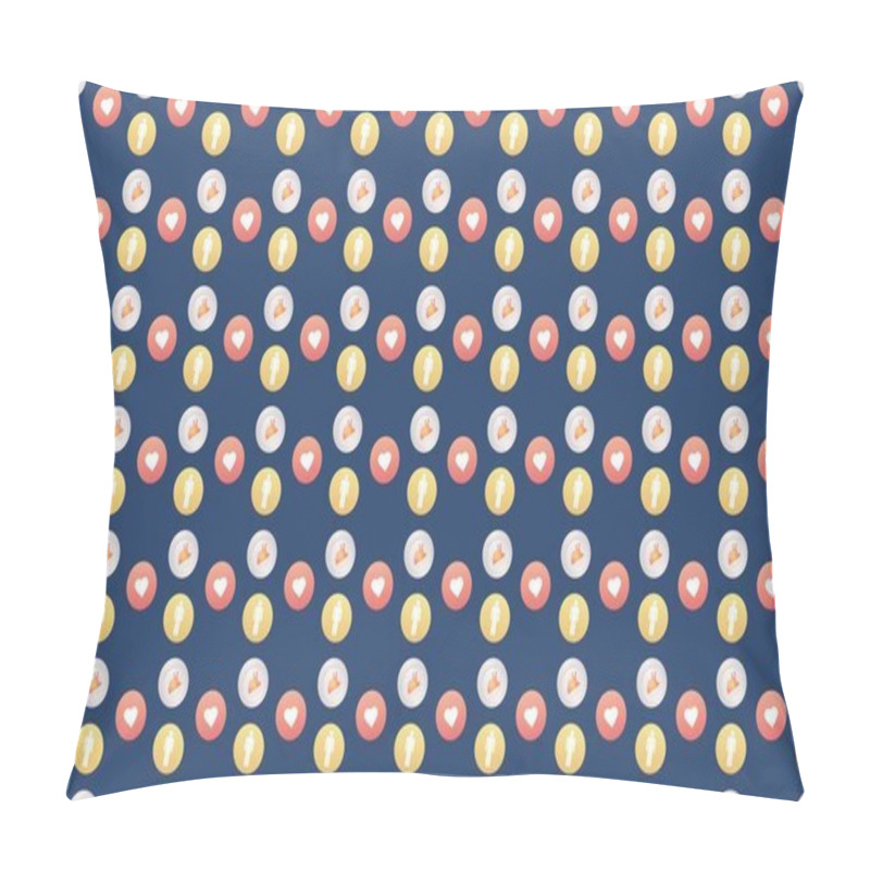 Personality  Colored background with different accessories pillow covers