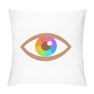 Personality  Eye Icon With Pupil Spectrum Pillow Covers