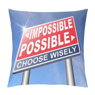 Personality  Possible Or Impossible Road Sign Pillow Covers