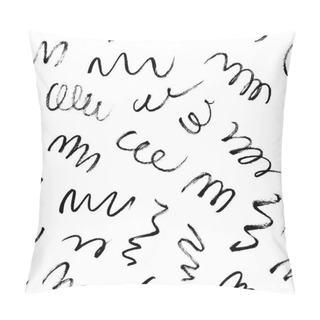 Personality  Wavy And Swirled Brush Strokes Vector Pattern.  Pillow Covers