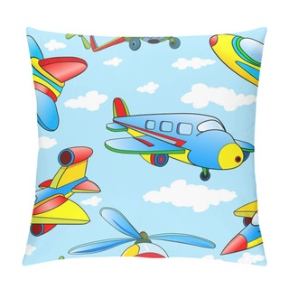 Personality  Pattern With Planes And Helicopters Pillow Covers