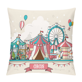 Personality  Circus Facilities Scenery Pillow Covers