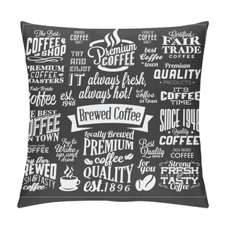 Personality  Set Of Retro Vintage Coffee Labels Pillow Covers
